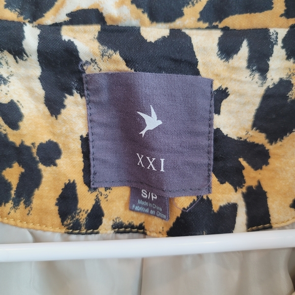 💕 Forever 21 Animal Print Blazer Jacket Women's Size XS - Picture 6 of 15